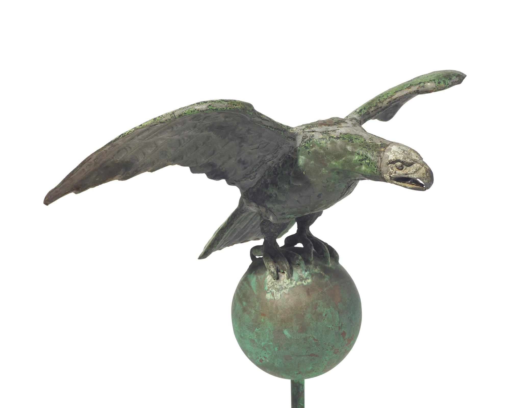 A Patinated Copper and Zinc Eagle Weathervane