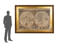 A Large Nova Totius Terrarum Orbis Tabula Map on Linen