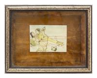 An Indo-Persian Erotic Painted Tile