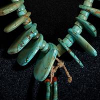 Pueblo Turquoise Tab Necklace, with Joclas