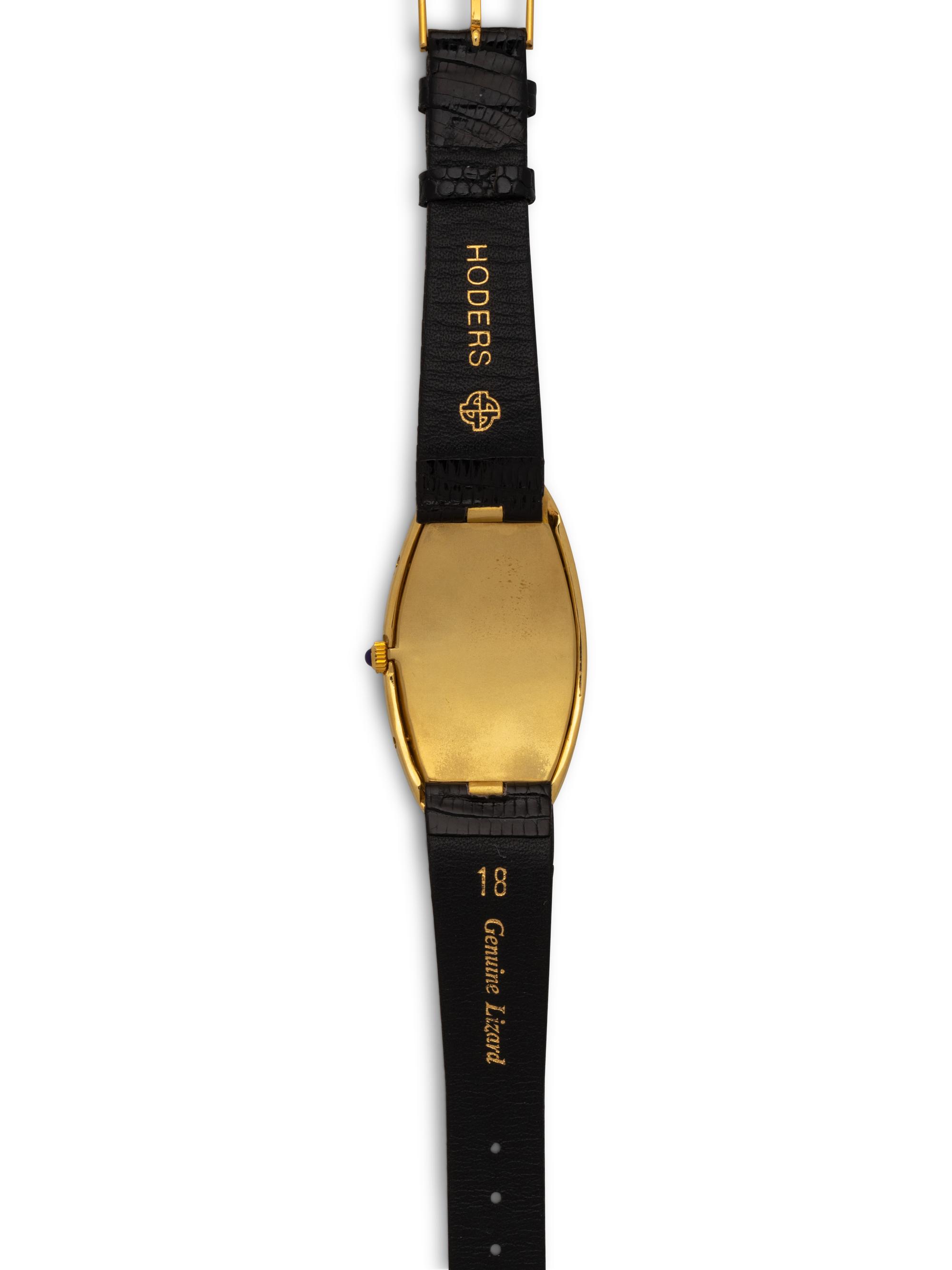 BUECHE GIROD, 18K YELLOW GOLD 'BAIGNOIRE JUMBO' WATCH