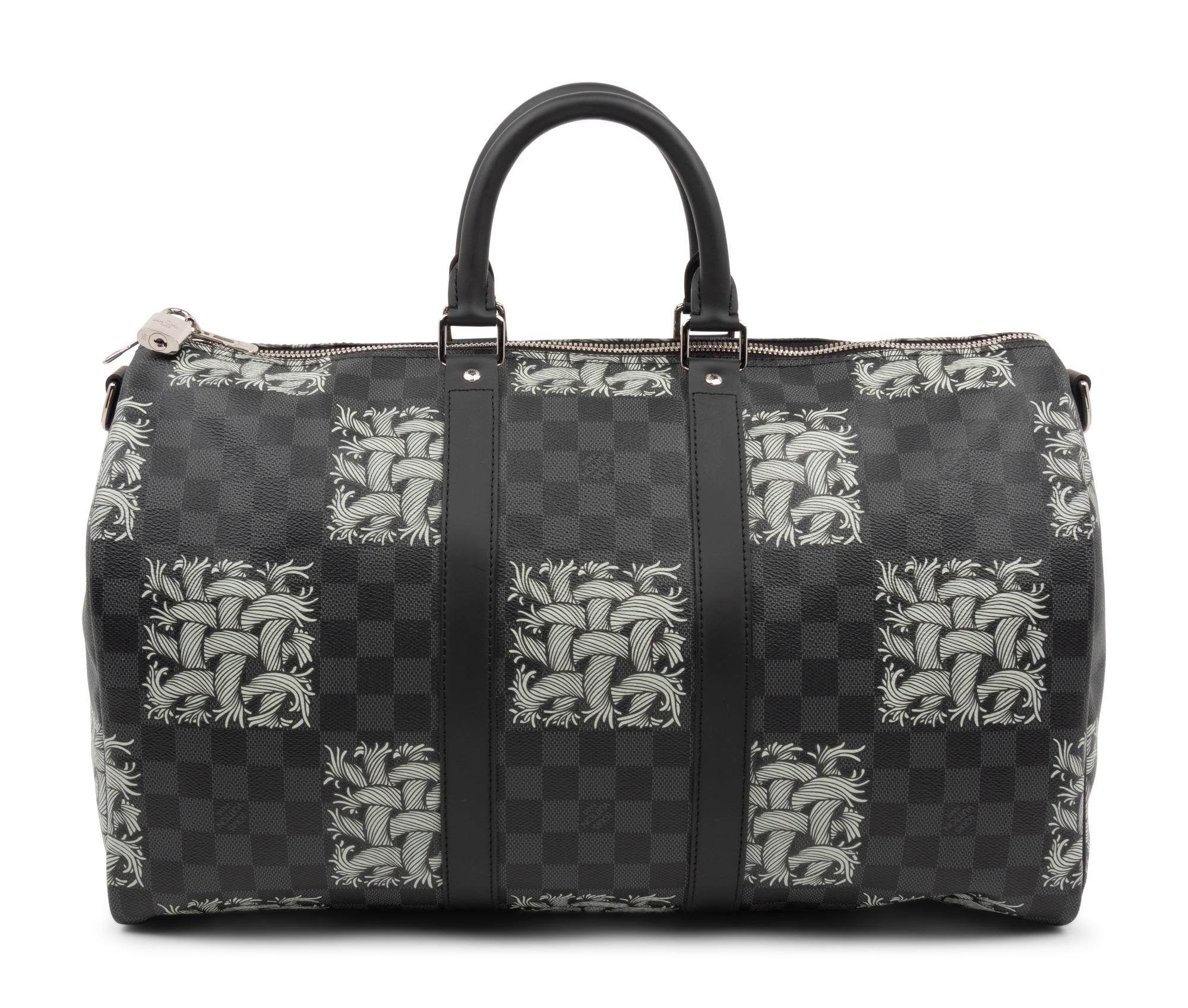 Louis Vuitton Limited Edition Keepall Bandoulière 45 in Damier Graphite, Rope, Christopher Nemeth, Fall Winter 2015-2016