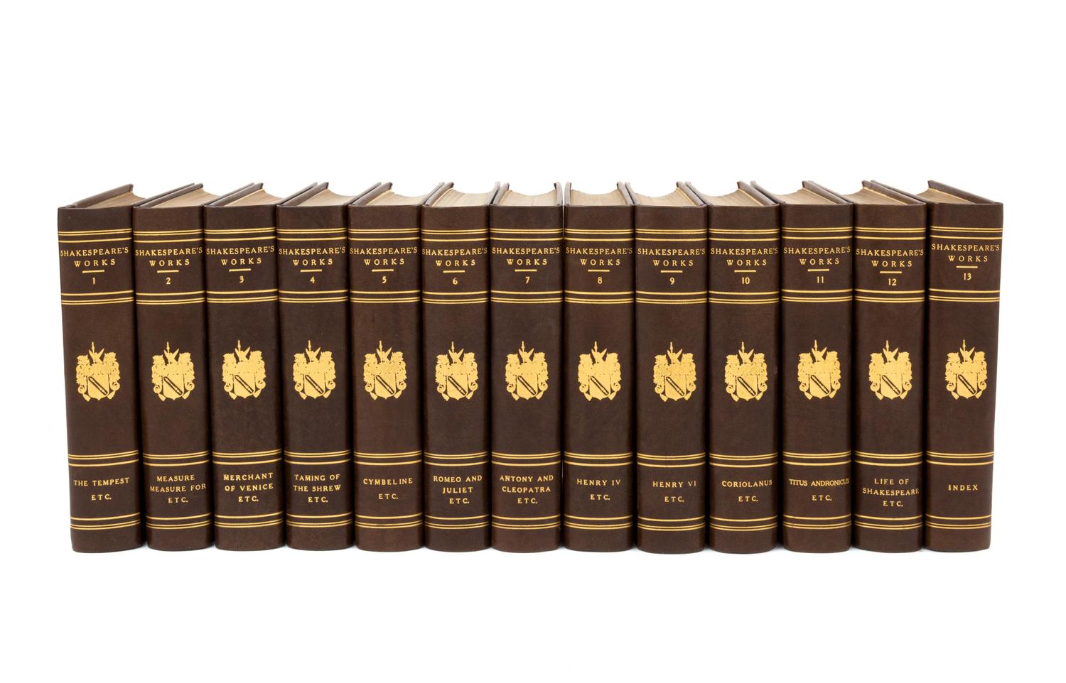 SHAKESPEARE, William (1564-1616). Works. N.p: The International Shakespearean Society, 1901.