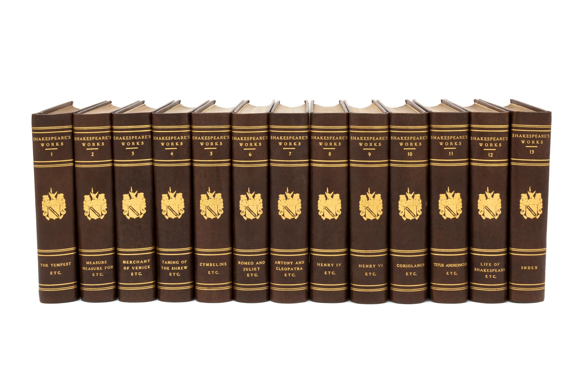 SHAKESPEARE, William (1564-1616). Works. N.p: The International Shakespearean Society, 1901.