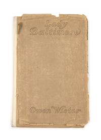 WISTER, Owen (1860-1938). Lady Baltimore. New York: MacMillan & Co., 1906. LIMITED EDITION, SIGNED. ORIGINAL DUST JACKET.
