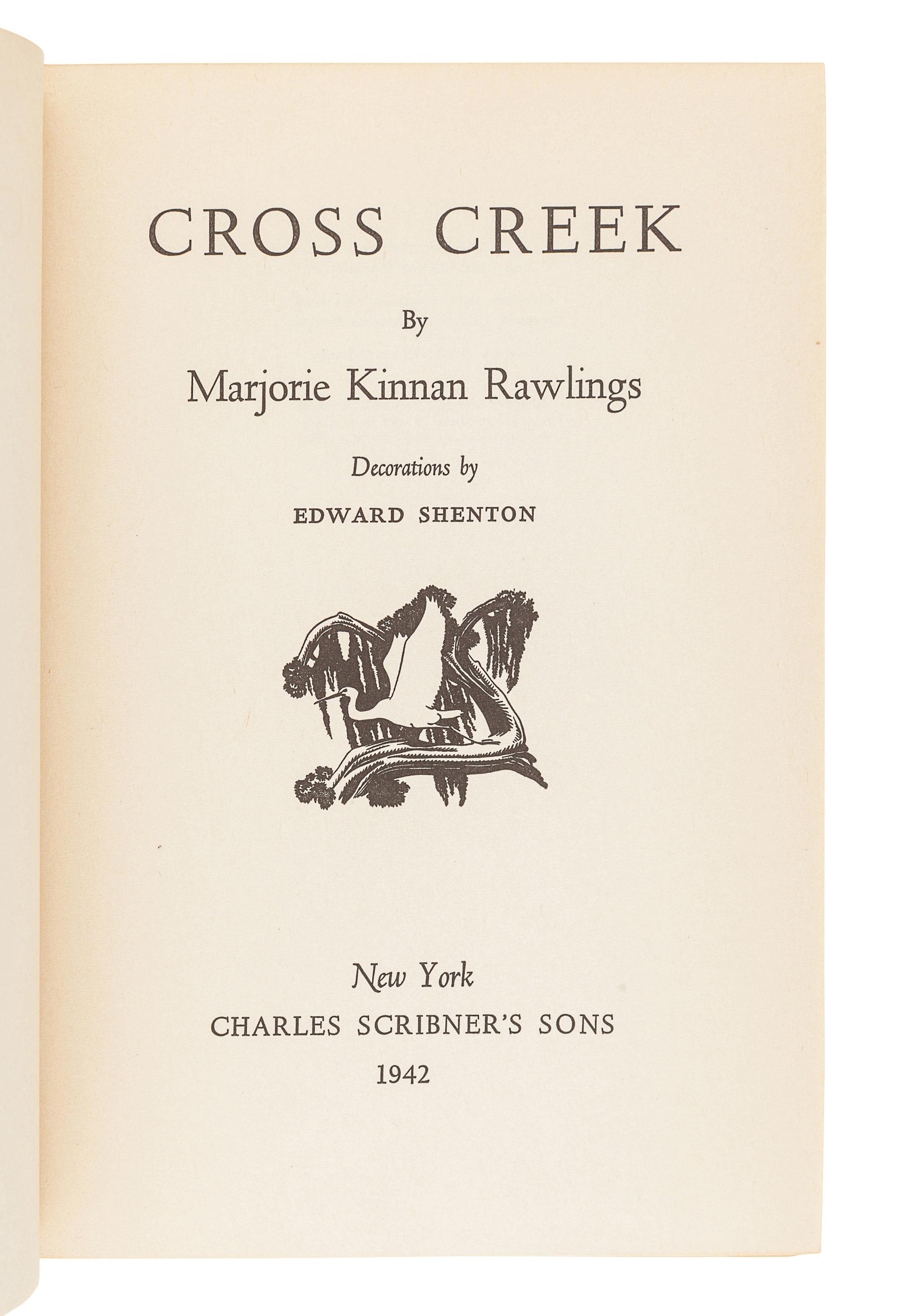 RAWLINGS, Marjorie Kinnan (1896-1953). The Yearling. New York: Charles Scribner's Sons, 1938.