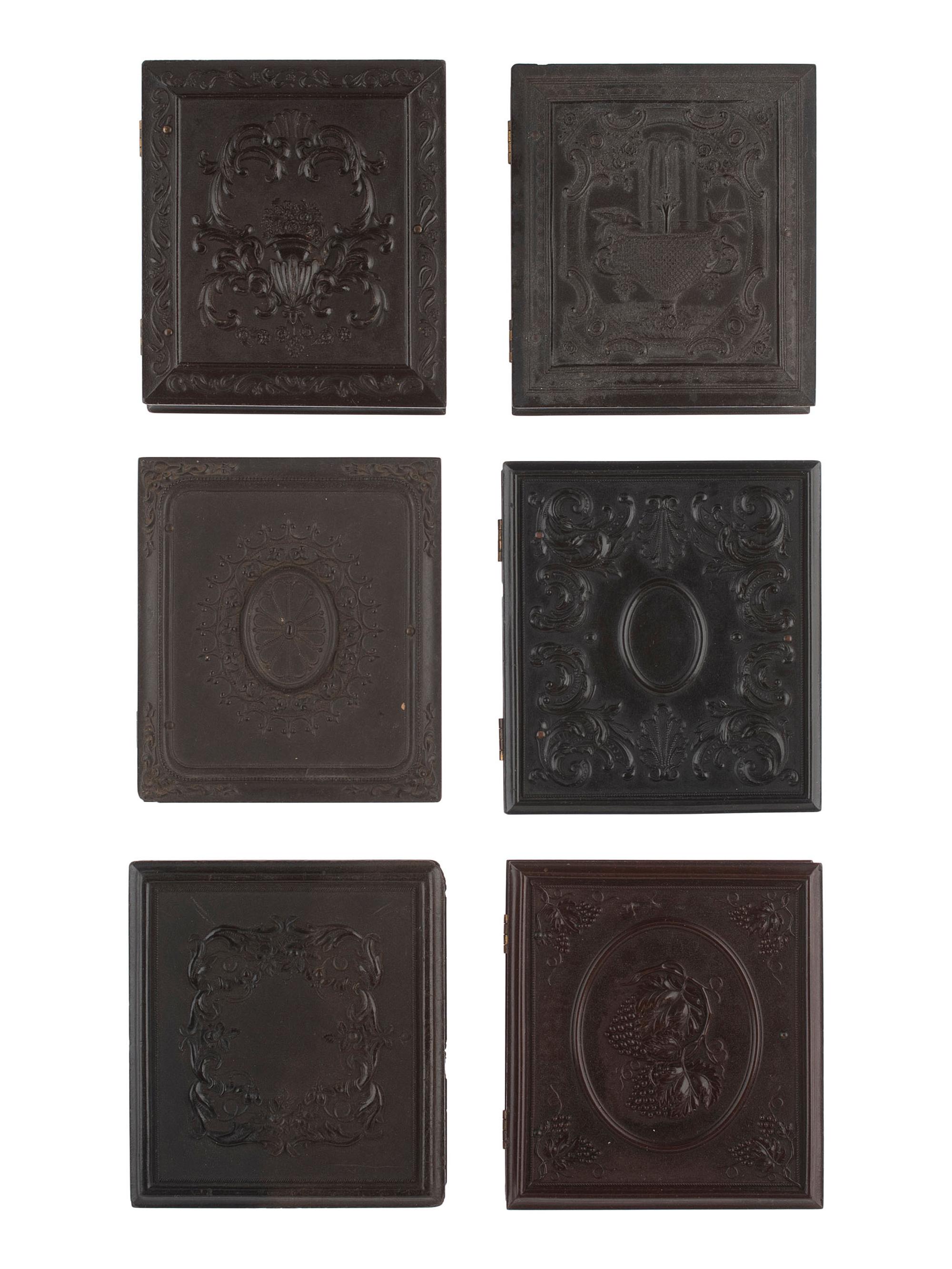 [EARLY PHOTOGRAPHY]. 27 assorted Union cases with floral, geometric, and scroll designs.