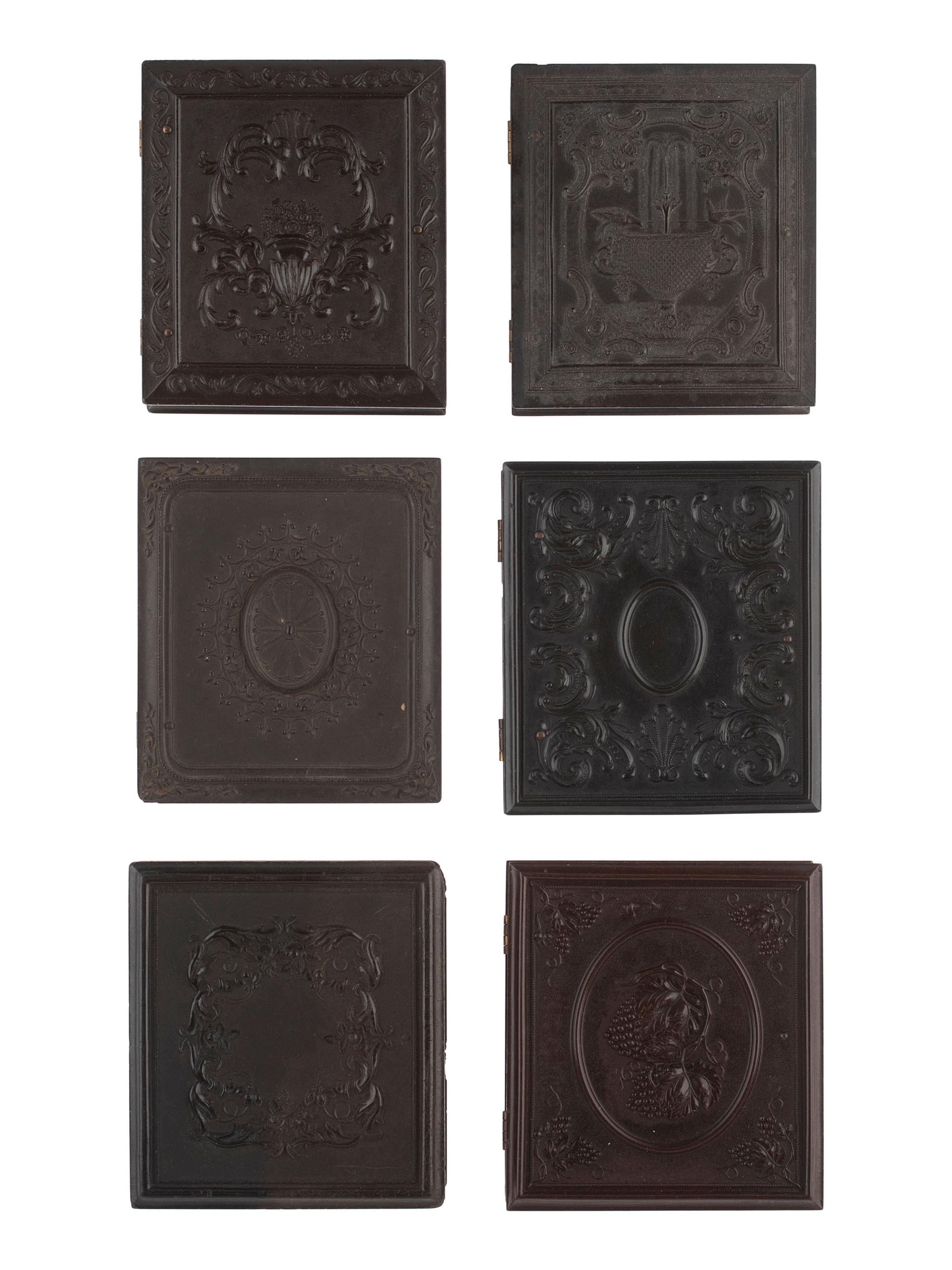 [EARLY PHOTOGRAPHY]. 27 assorted Union cases with floral, geometric, and scroll designs.