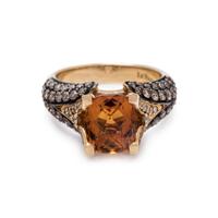LEVIAN, CITRINE, DIAMOND AND COLORED DIAMOND RING