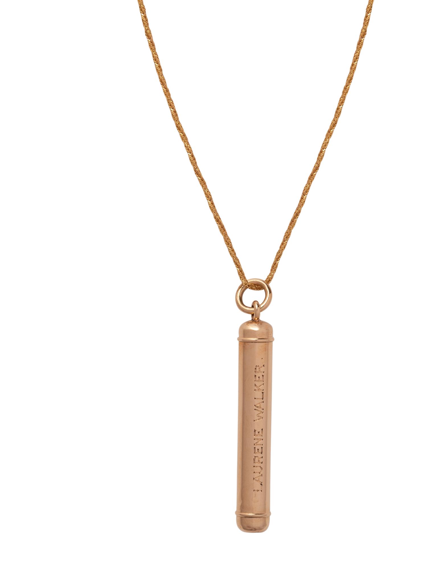 YELLOW GOLD MECHANICAL PENCIL PENDANT/NECKLACE