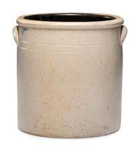 A William Rowley Four-Gallon Cobalt Decorated Crock