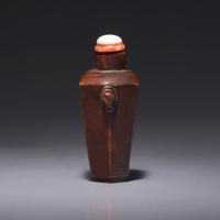 Three Chinese Yixing Stoneware Snuff Bottles 紫砂鼻烟壺三支