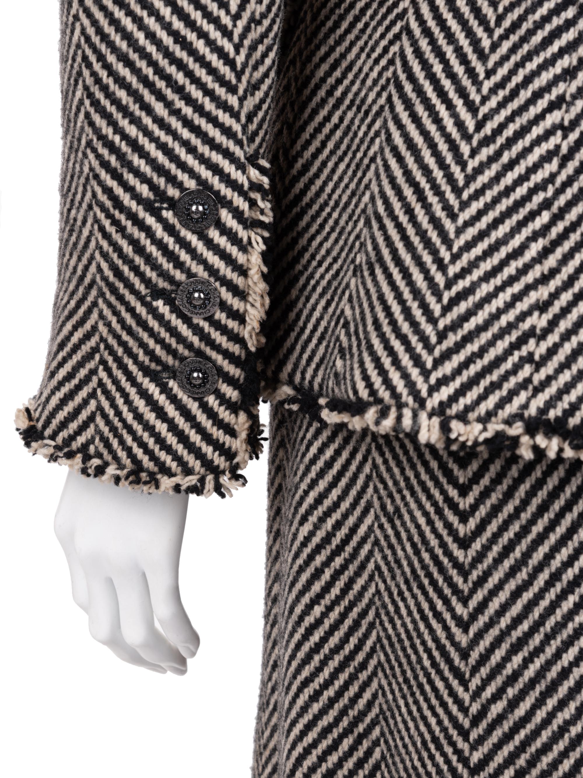 Chanel Wool Herringbone Skirt Suit, Fall 2006