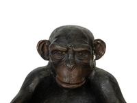 A Patinated Bronze Monkey Figural Offering Bowl — 19th/20th Century