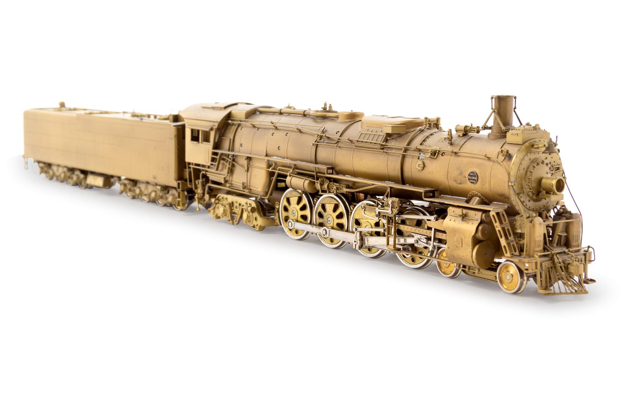 A United Scale Models Brass HO-Gauge 4-8-4 Locomotive and Tender
