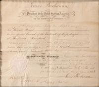 BUCHANAN, James (1791-1868). Appointment signed as President. 31 August 1860.