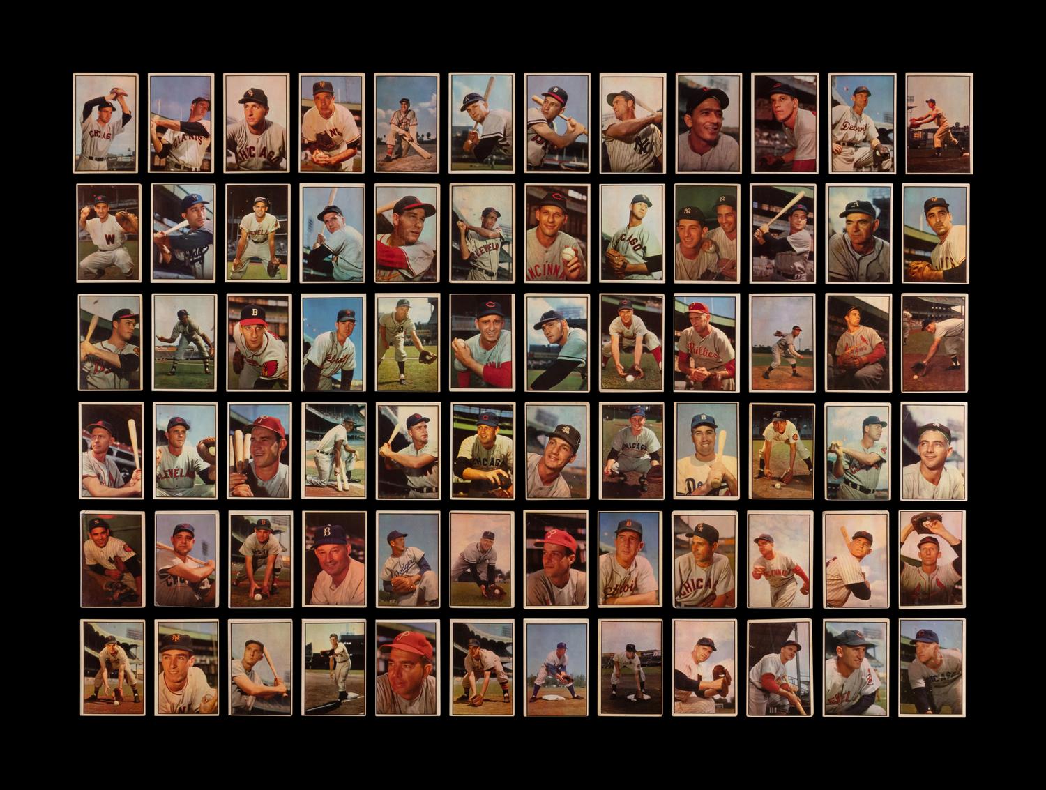 A Near Set of 1953 Bowman Color Baseball Cards (158/160)