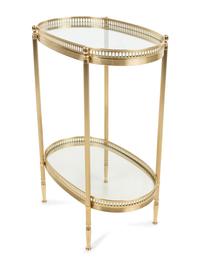Am Empire Style Gilt Metal Side Table
