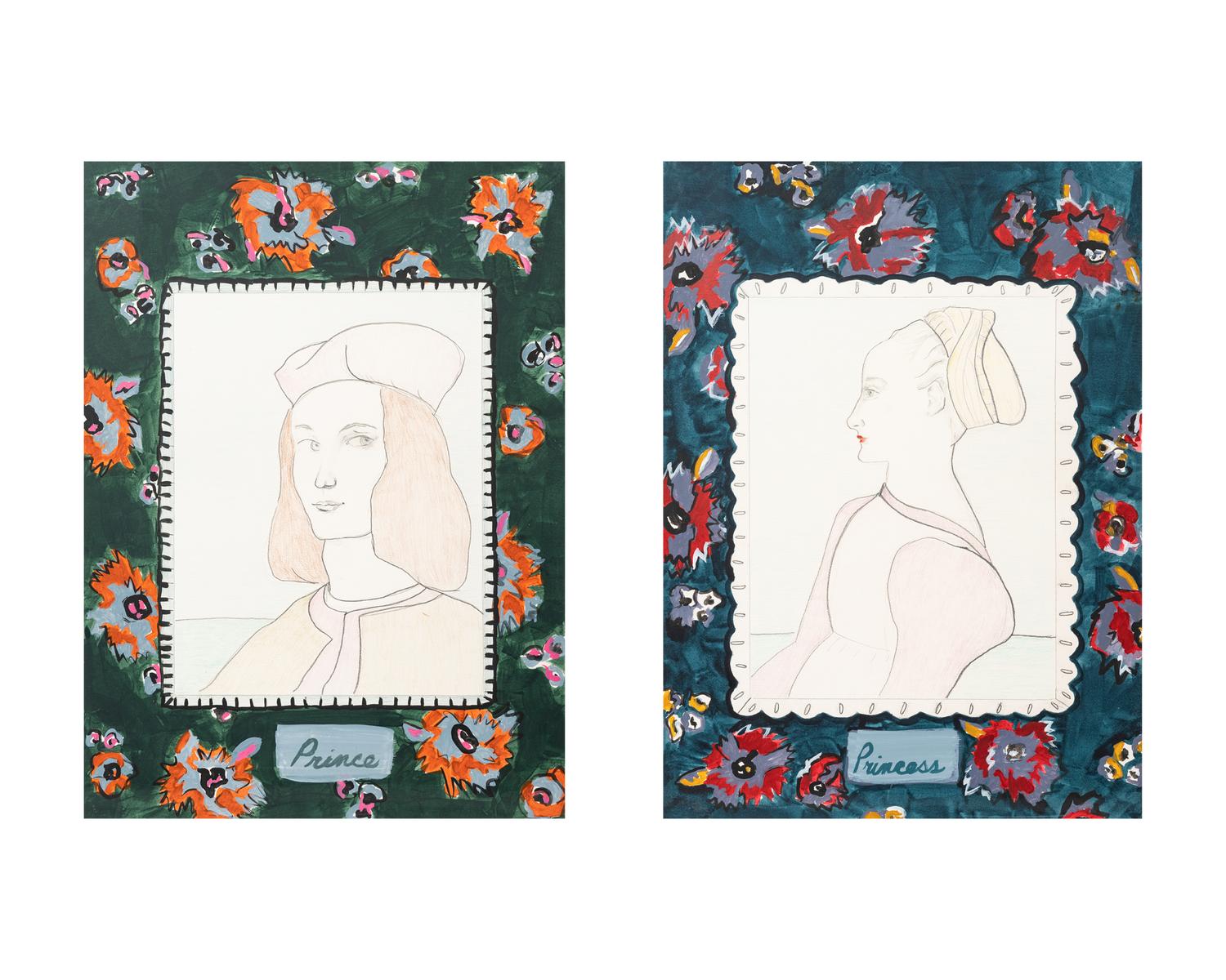 Prince and Princess from Signs of Love , 1976 (diptych)