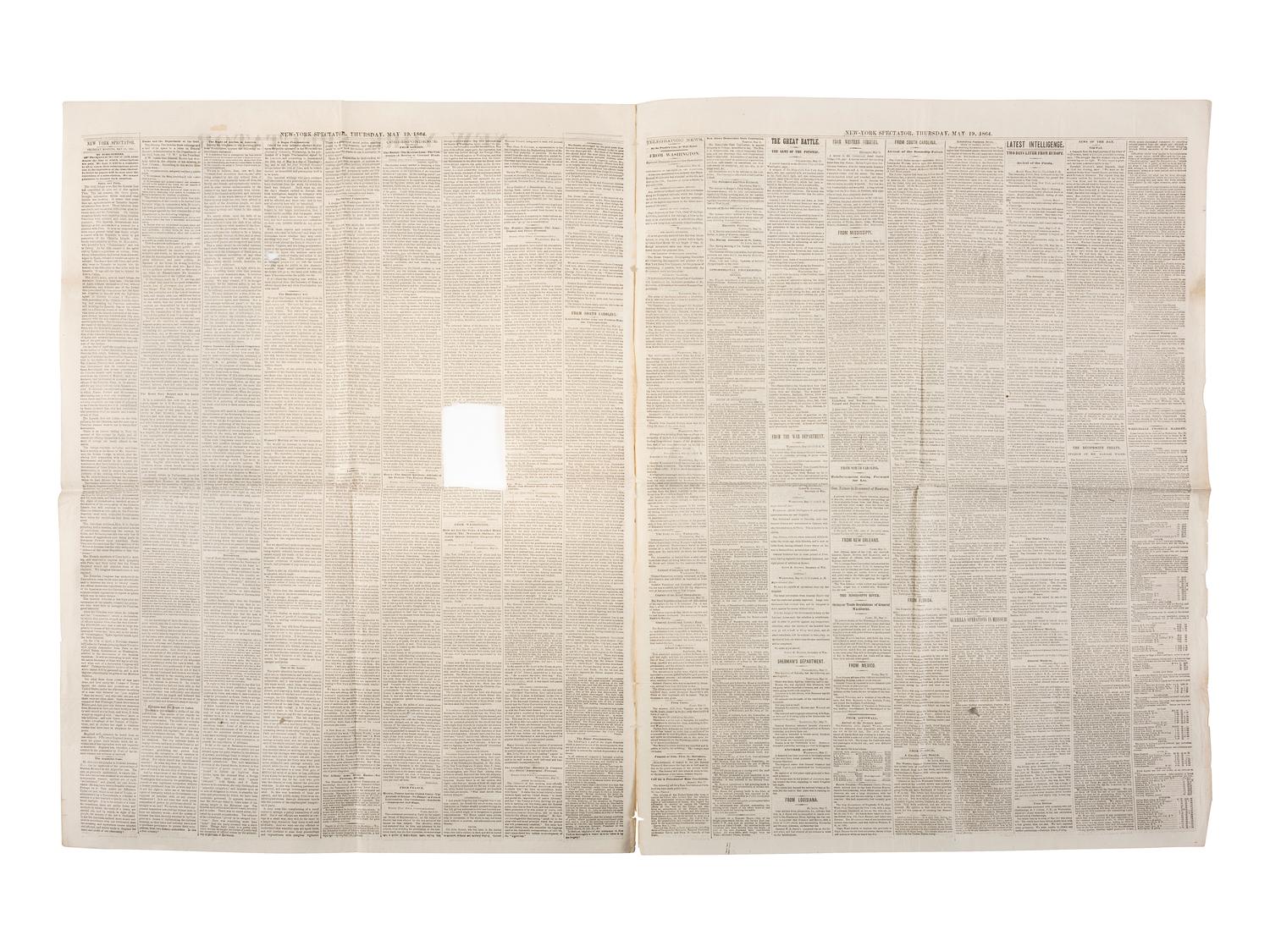 [CIVIL WAR]. 150+ New York City newspapers, most War-period, incl. The New York Tribune.
