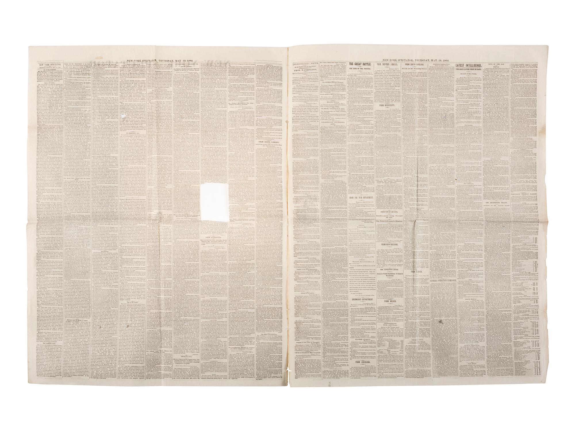 [CIVIL WAR]. 150+ New York City newspapers, most War-period, incl. The New York Tribune.