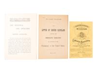 [CLEVELAND, Grover (1837-1908)]. A group of photographs, advertising cards, and campaign ephemera related to Grover Cleveland, comprising:
