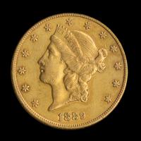 A United States 1889-S Liberty Head $20 Gold Coin