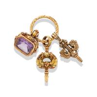 COLLECTION OF WATCH KEYS AND FOBS