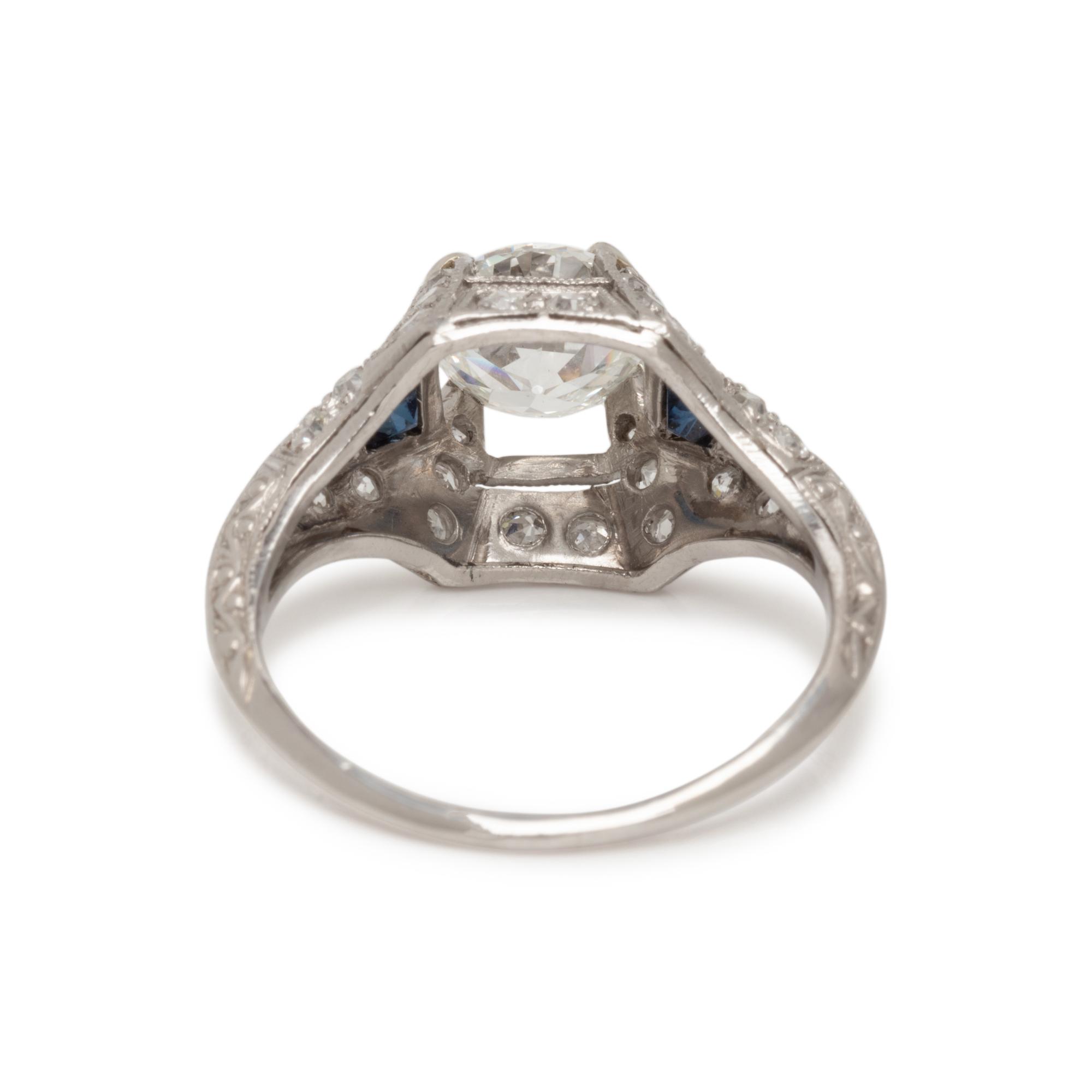 DIAMOND AND SAPPHIRE RING