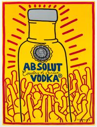 Keith Haring, (American, 1958-1990), Absolut Vodka, 1986