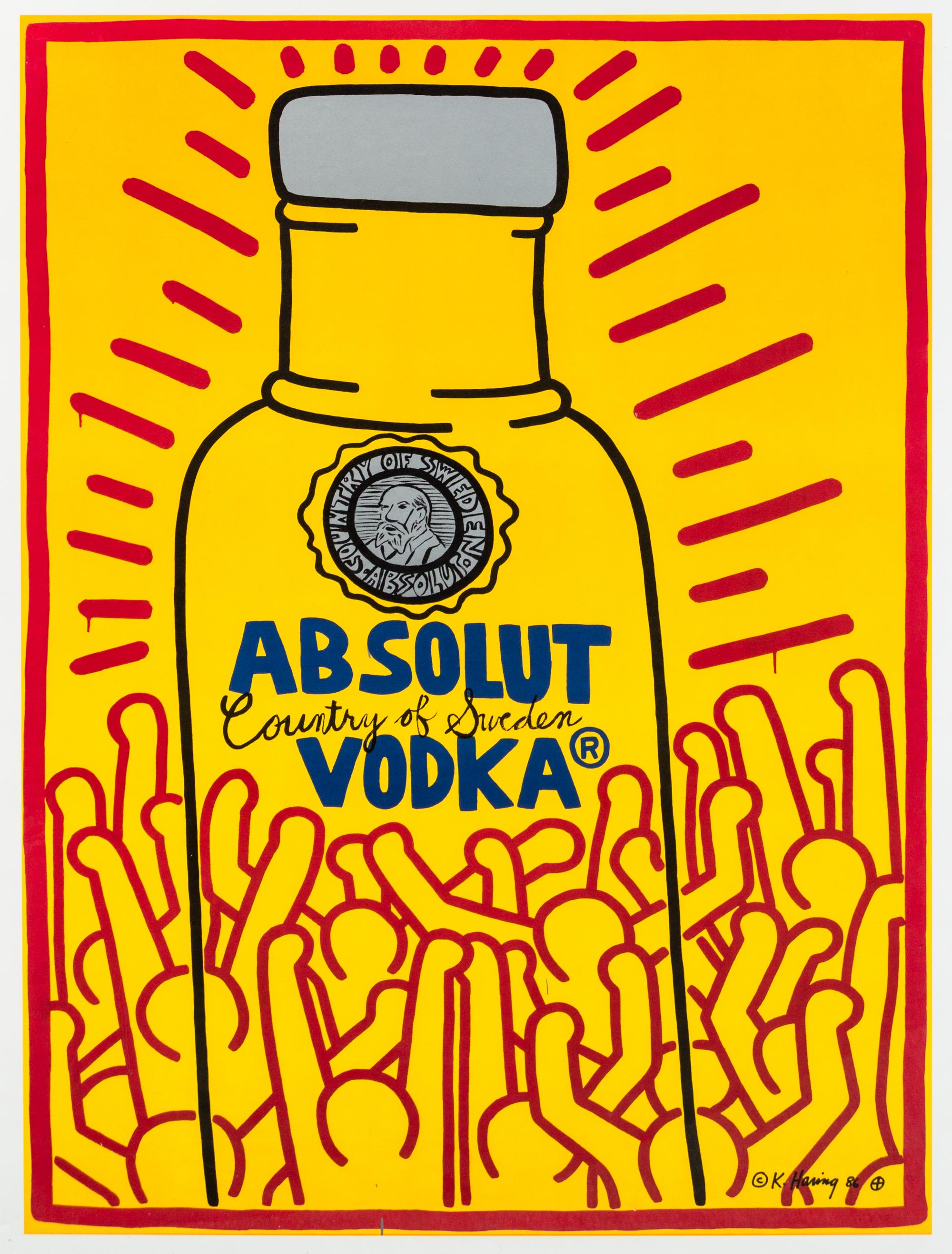 Keith Haring, (American, 1958-1990), Absolut Vodka, 1986
