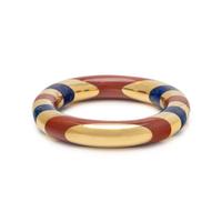TIFFANY & CO., ANGELA CUMMINGS, YELLOW GOLD, LAPIS LAZULI AND JASPER BANGLE BRACELET