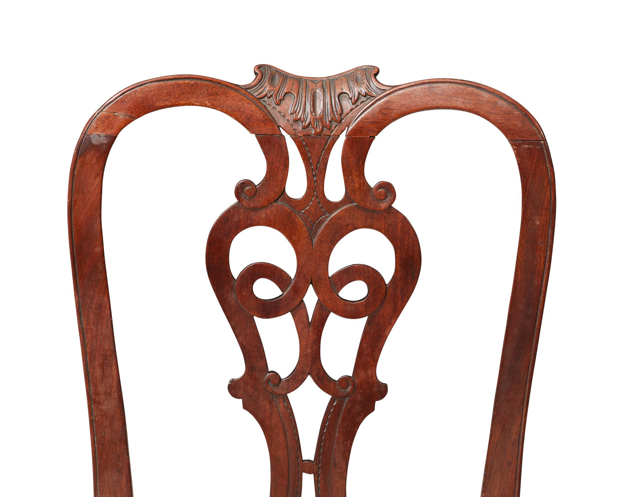 A George III Carved Mahogany Side Chair, Circa 1760