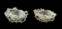 A Pair of Chinese Pale Celadon Jade Brush Washers, Xi