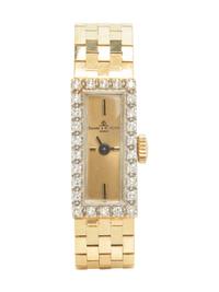 BAUME & MERCIER, REF. BN375 14K YELLOW GOLD AND DIAMOND WATCH