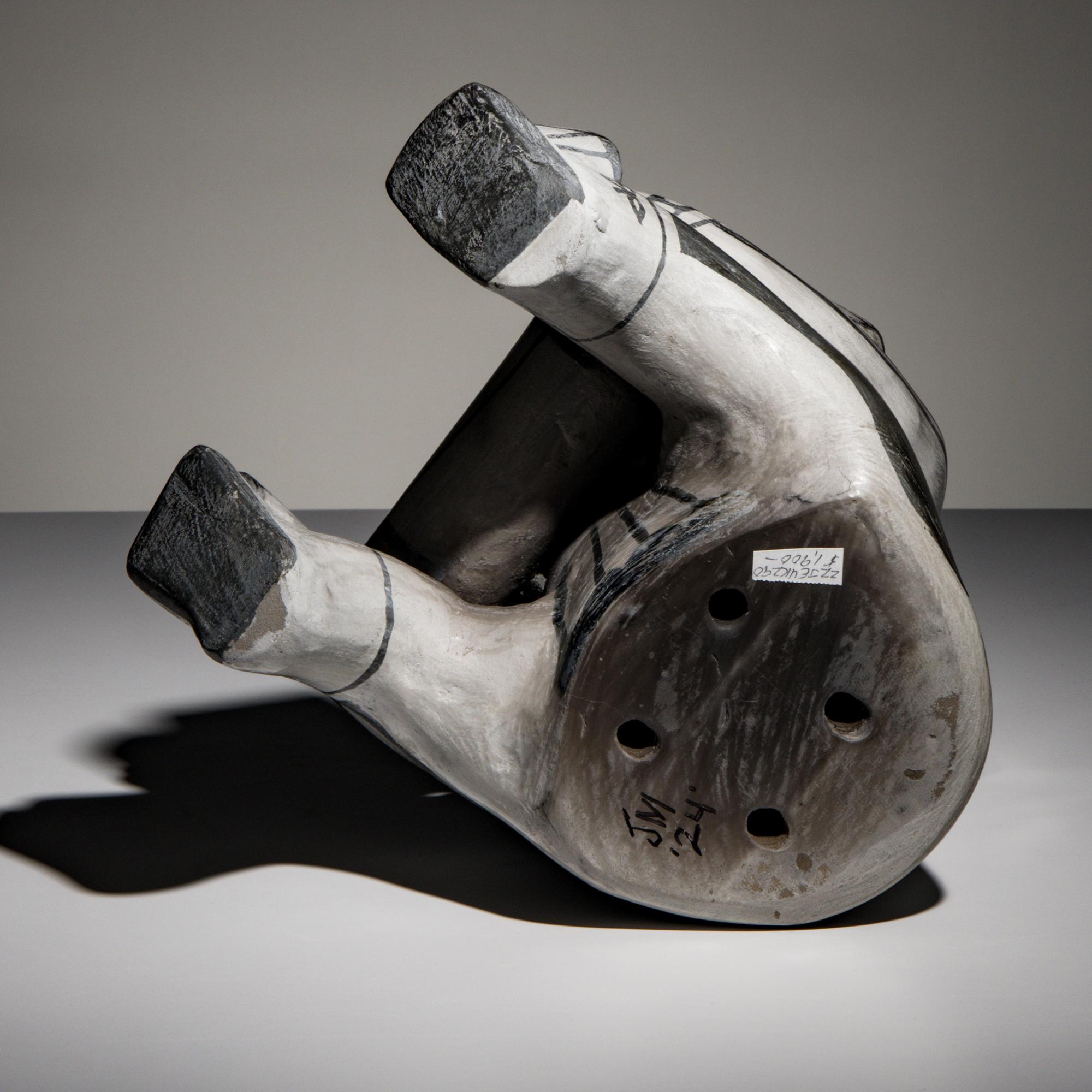 Joshua Madalena (Jemez, 20th century) — Seated Storyteller Pottery Figure, 2024