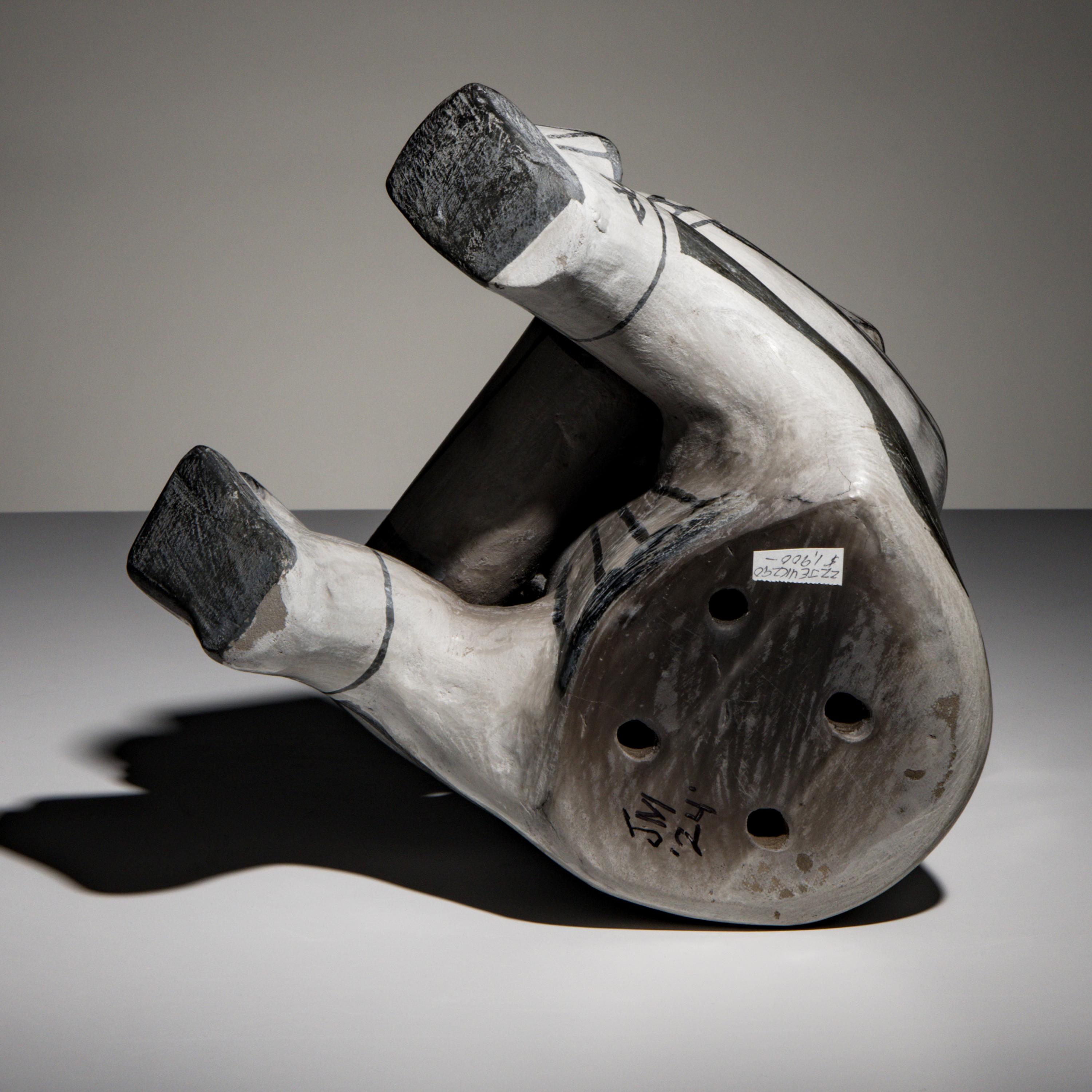 Joshua Madalena (Jemez, 20th century) — Seated Storyteller Pottery Figure, 2024