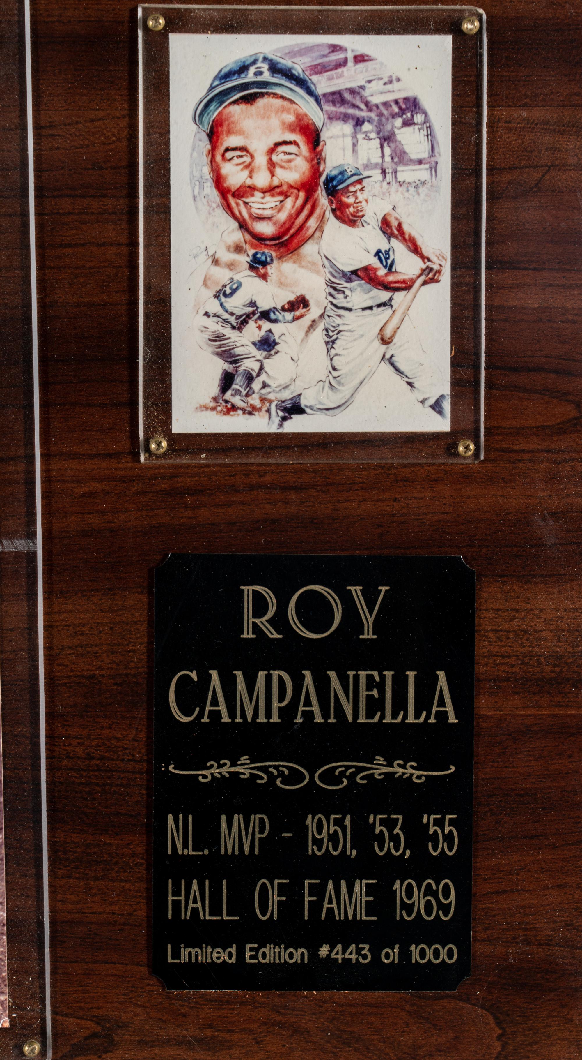 A Roy Campanella Signed Autograph Display (Beckett Authentication Services Certified),