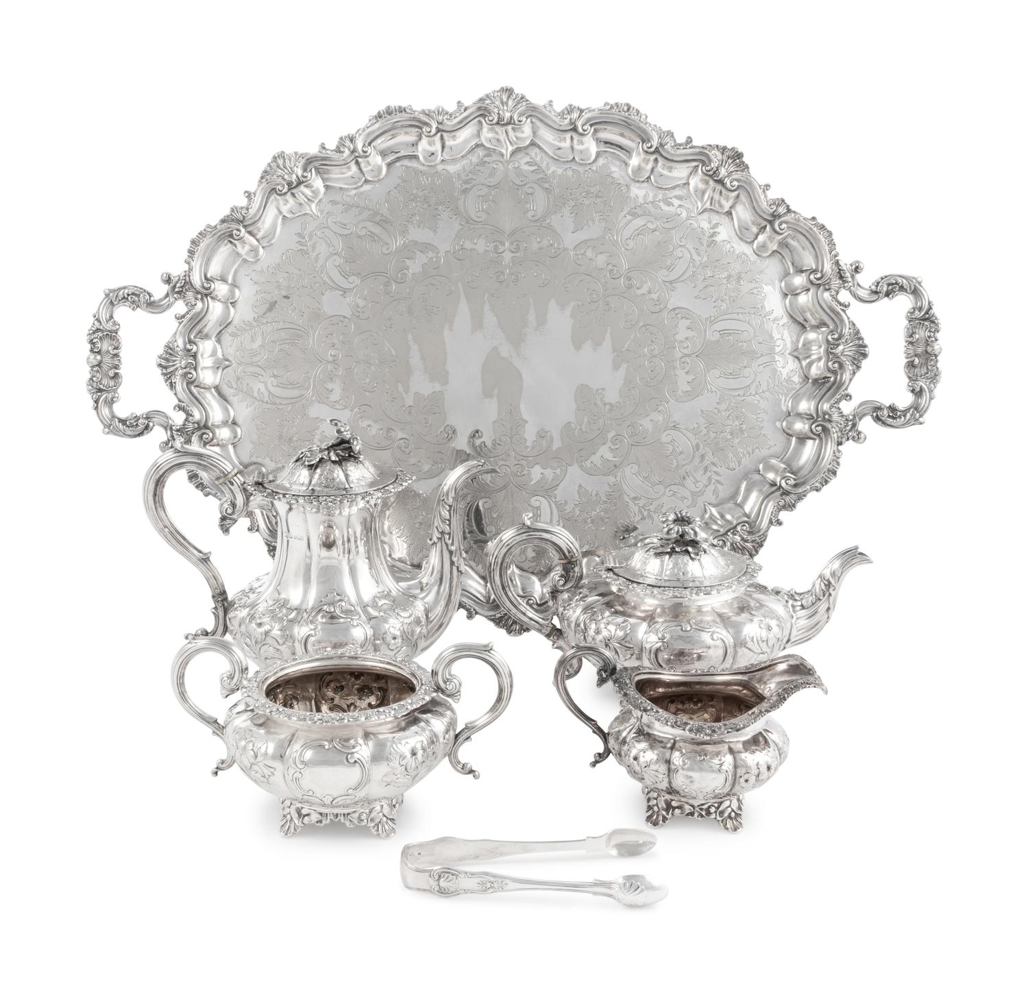 A Victorian Silver Four-Piece Tea and Coffee Service