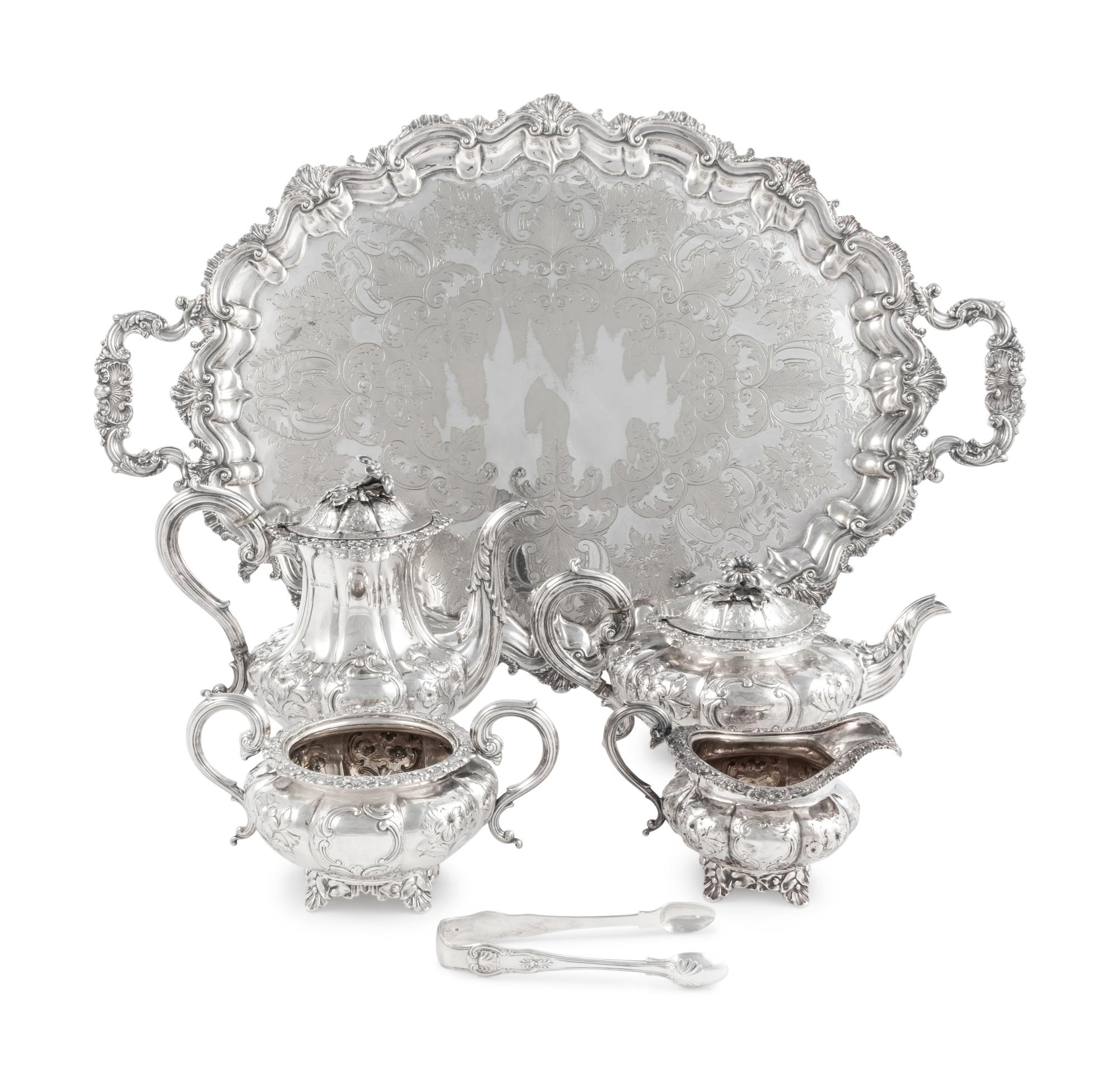 A Victorian Silver Four-Piece Tea and Coffee Service