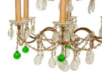 An Italian Beaded Gilt Metal Chandelier