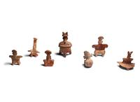 Seven Nayarit Terracotta Figures