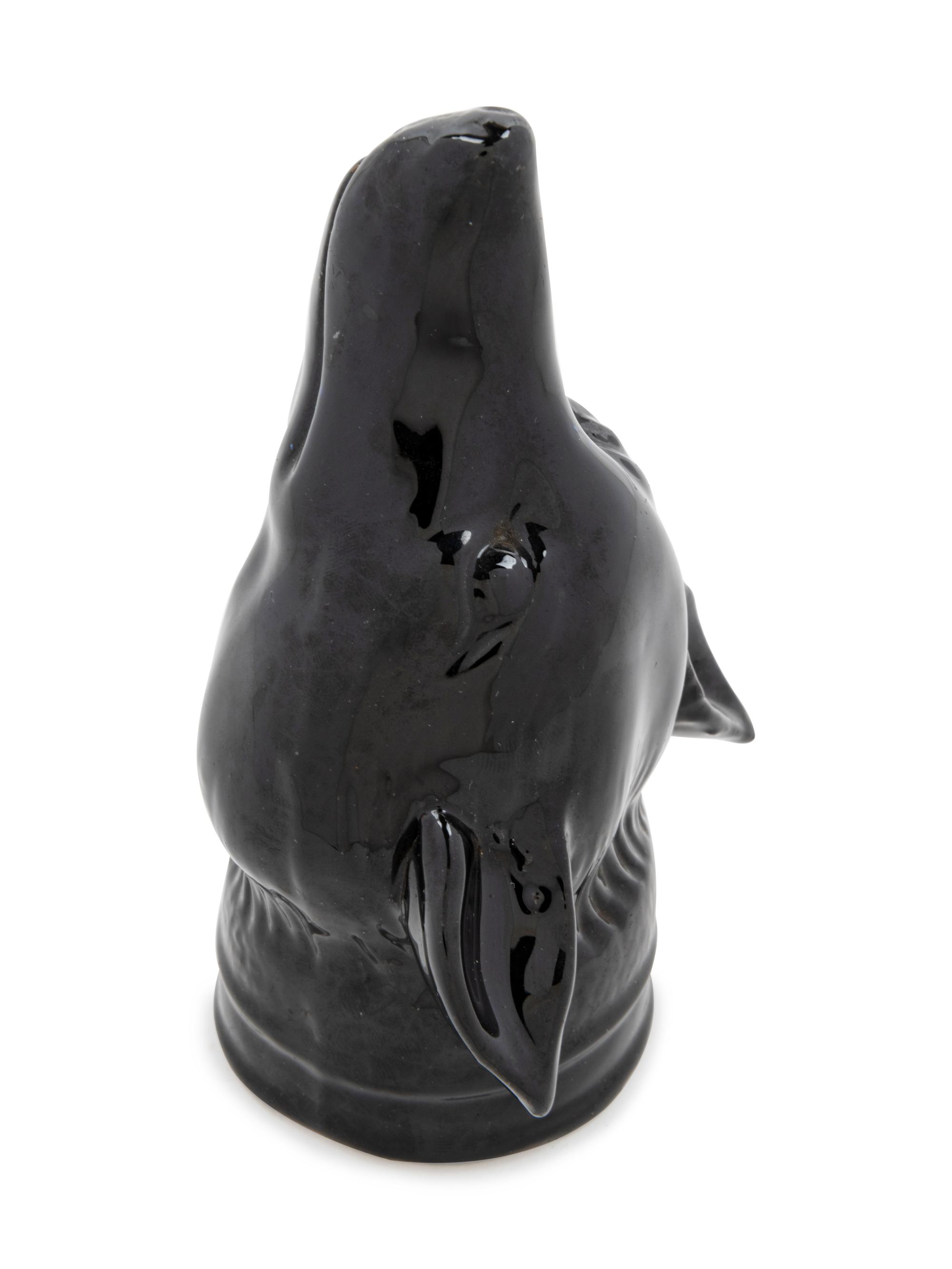 A Staffordshire Pottery Fox Stirrup Cup