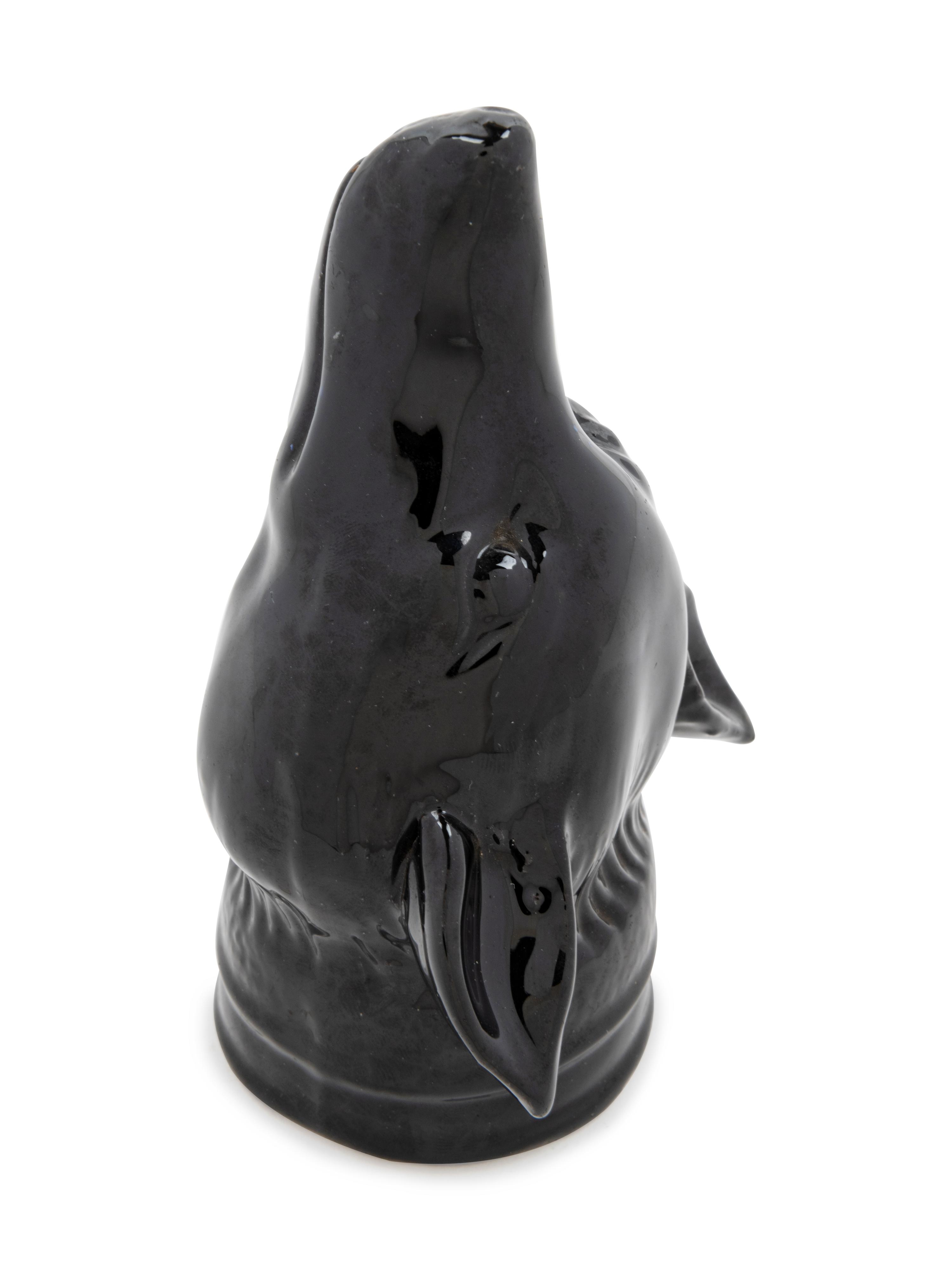 A Staffordshire Pottery Fox Stirrup Cup