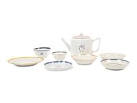 Eight Chinese Export Porcelain Tea Wares