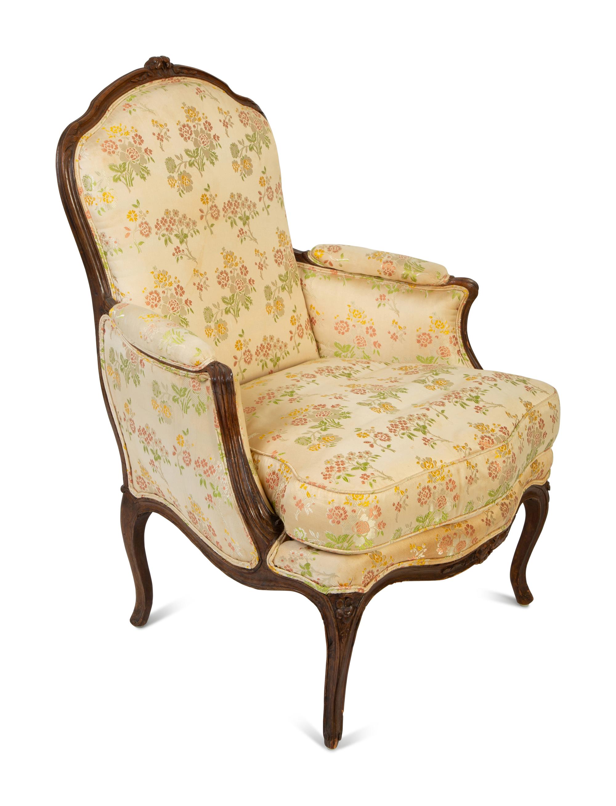 A Louis XV Carved Beechwood Bergere a La Reine — MID 18TH-CENTURY