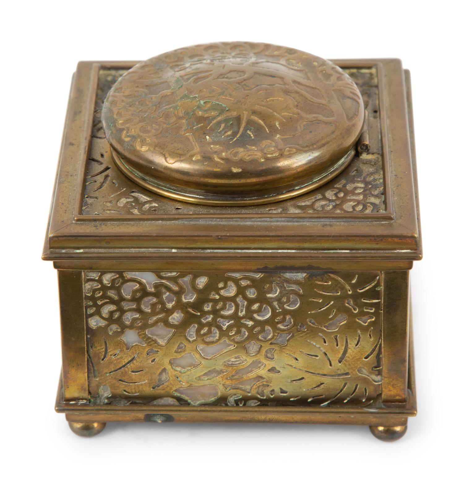 Four Tiffany Studios Bronze Desk Accessories