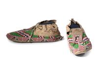 Sioux Beaded Hide Moccasins