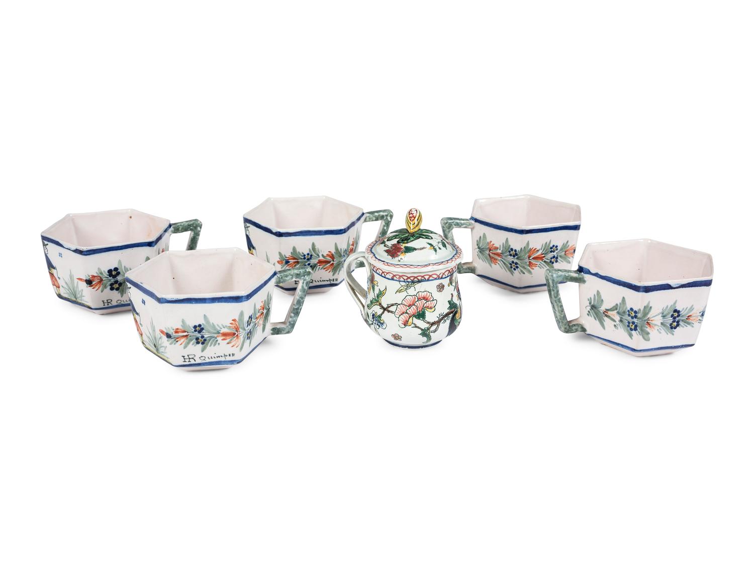 A Group of Quimper Faience Table Articles