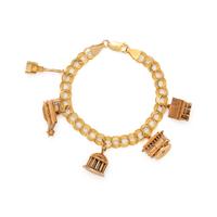YELLOW GOLD CHARM BRACELET